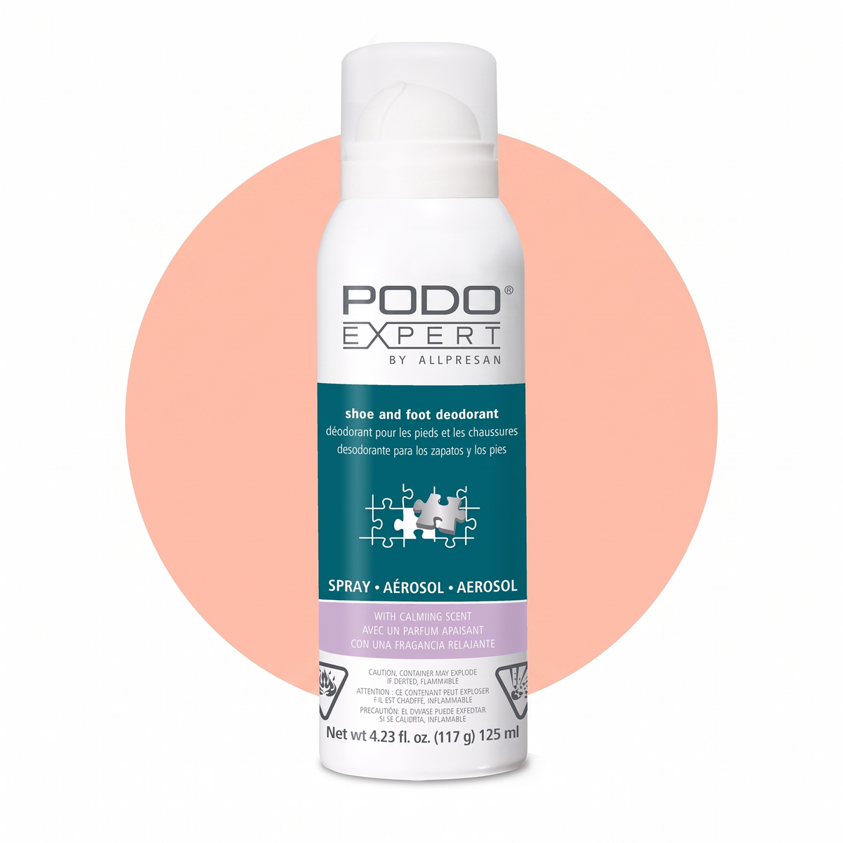 PodoExpert Shoe & Foot Deodorant 125 ml – Scented — studio photo