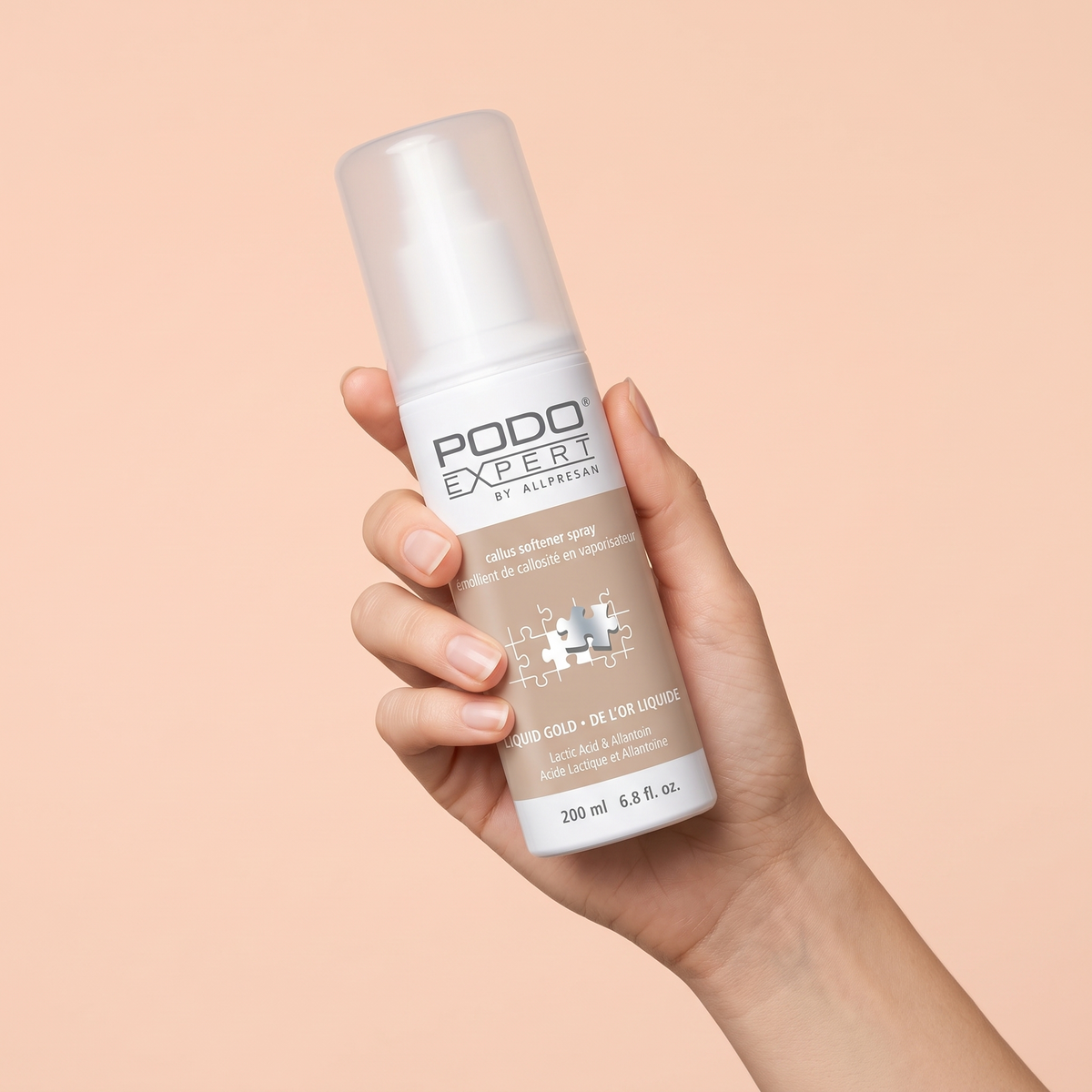 PodoExpert Callus Softener held in hand