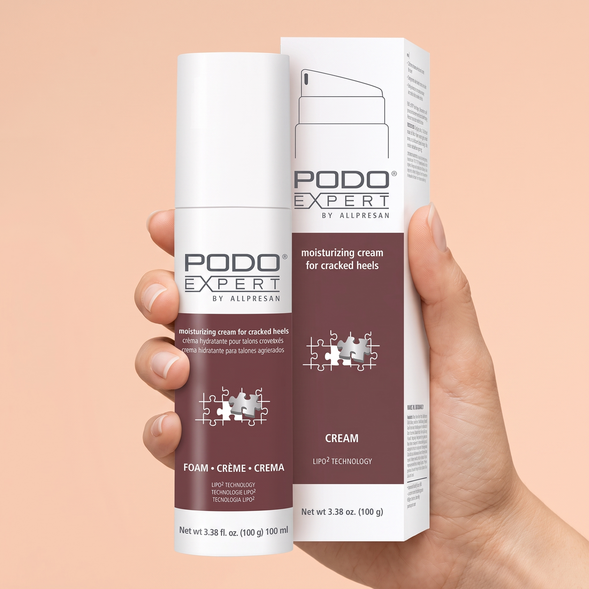 PodoExpert Cracked Heels held in hand