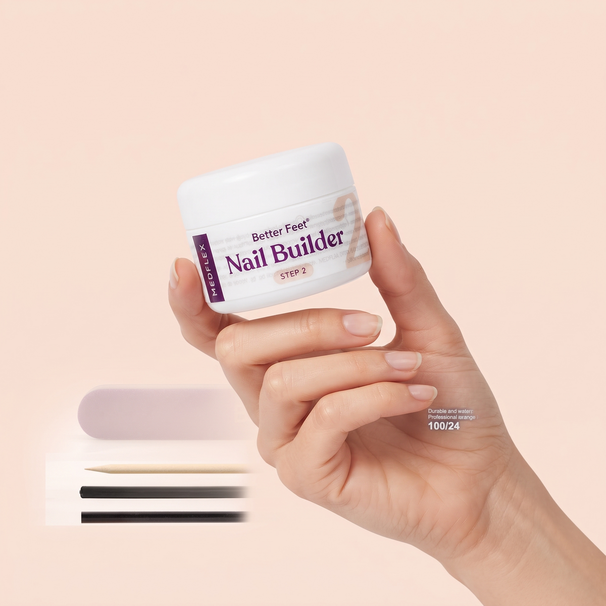 MedFlex Toenail reconstruction System (set) held in hand