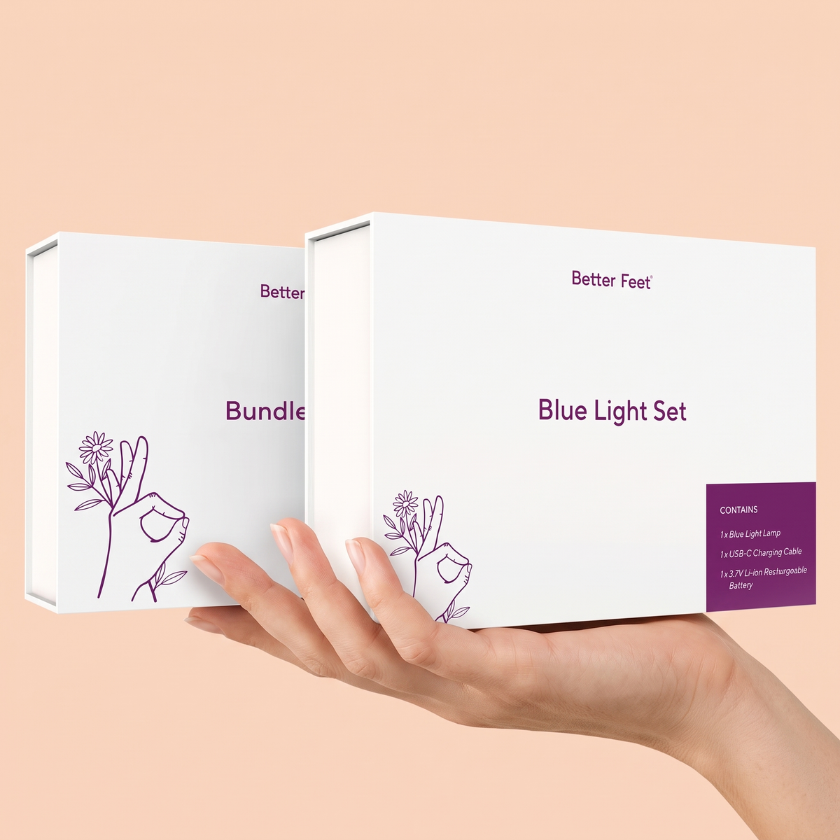 Better Feet® OnyFix® Starter Kit (Composites, Primer & Blue Light Set) - BFBD-001 held in hand