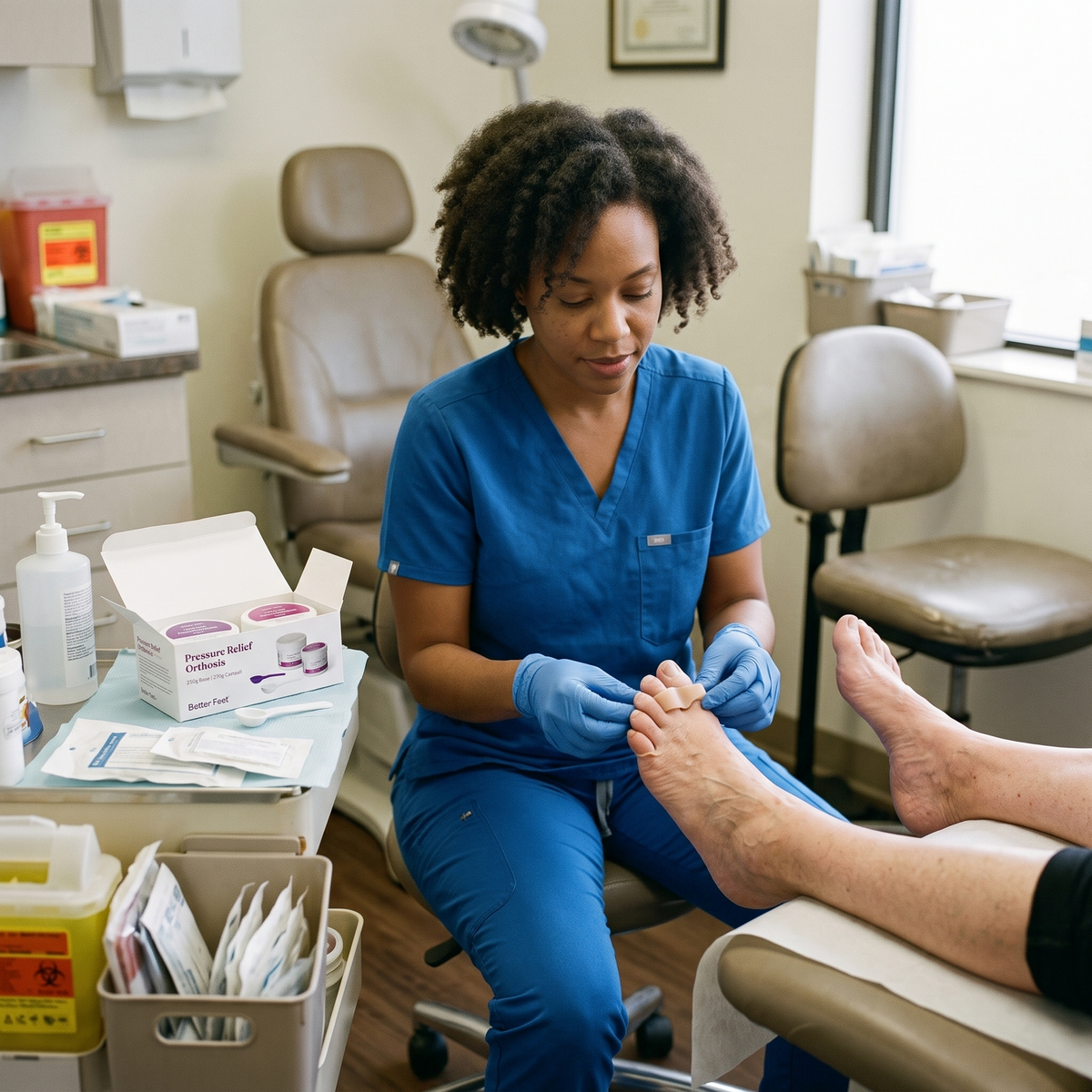 Better Feet® Pressure Relief Orthosis in use at a podiatry clinic