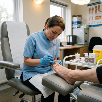 PodoExpert Healthy Nails in use at a podiatry clinic