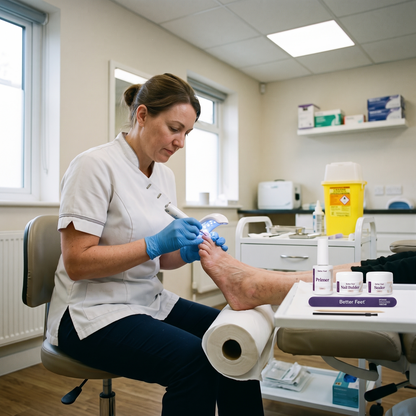 MedFlex Toenail reconstruction System (set) in use at a podiatry clinic