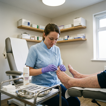 Prep & Finish in use at a podiatry clinic