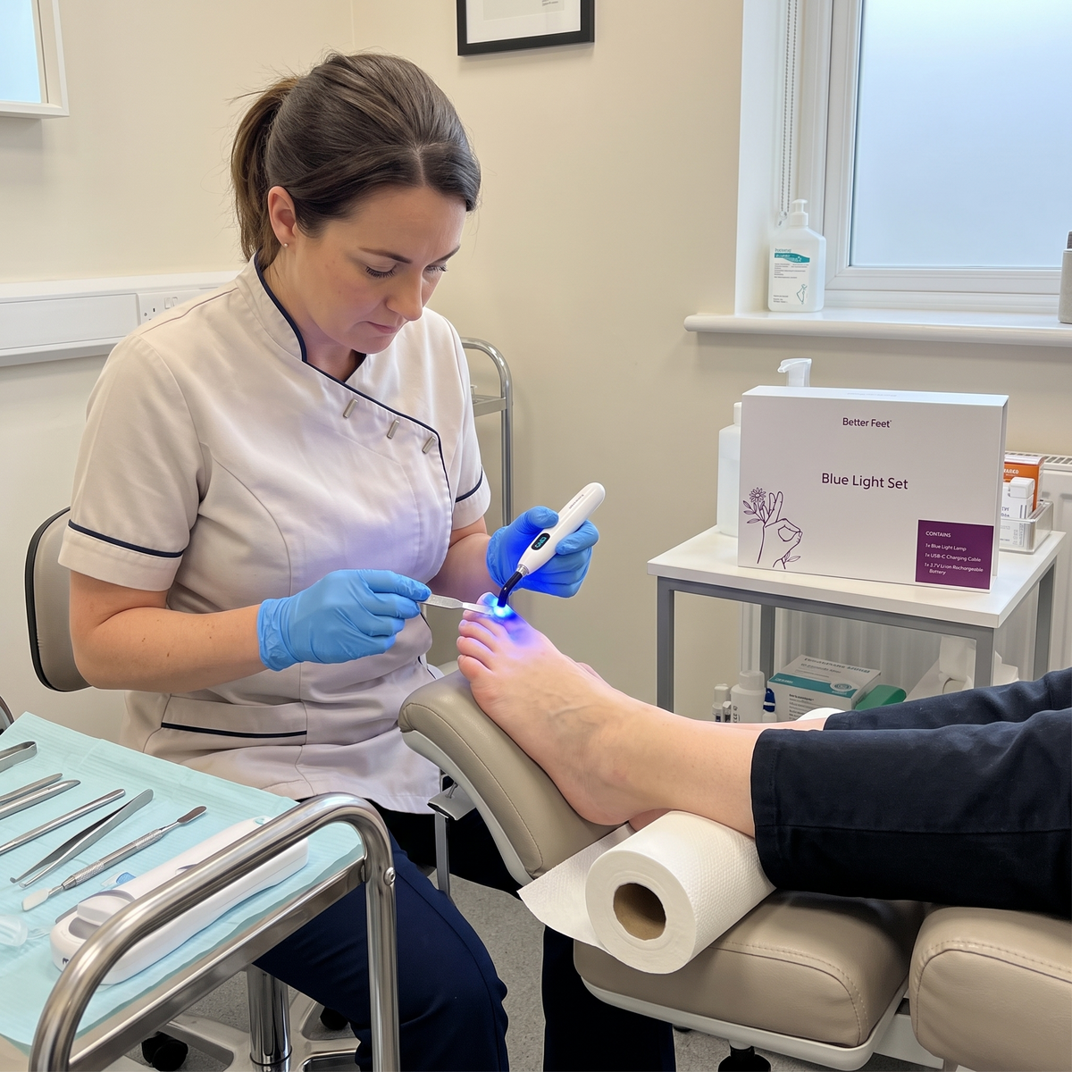 Better Feet® OnyFix® Starter Kit (Composites, Primer & Blue Light Set) - BFBD-001 in use at a podiatry clinic